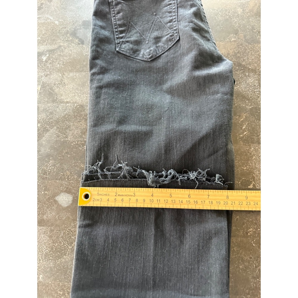 MOTHER The Hustler Ankle Fray Jeans Not Guilty Black Wash Size 32 New with Tag! - Picture 10 of 15